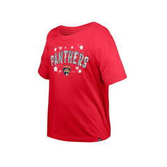 Florida Panthers New Era Girl's Youth Flip Sequin T-Shirt - Red T-shirts
