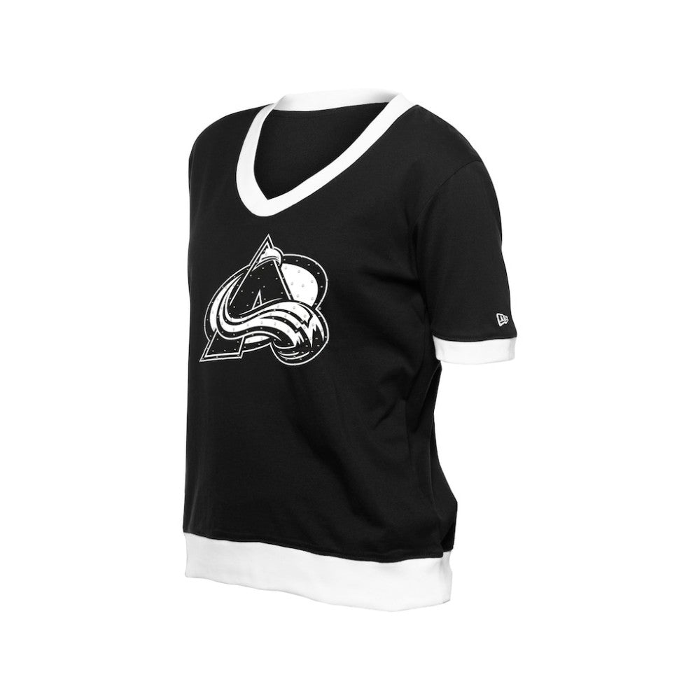 Colorado Avalanche New Era Women's Game Day Rhinestuds T-Shirt - Black T-shirts