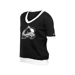 Colorado Avalanche New Era Women's Game Day Rhinestuds T-Shirt - Black T-shirts