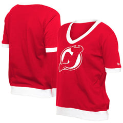 New Jersey Devils New Era Women's Game Day Rhinestuds T-Shirt - Red T-shirts