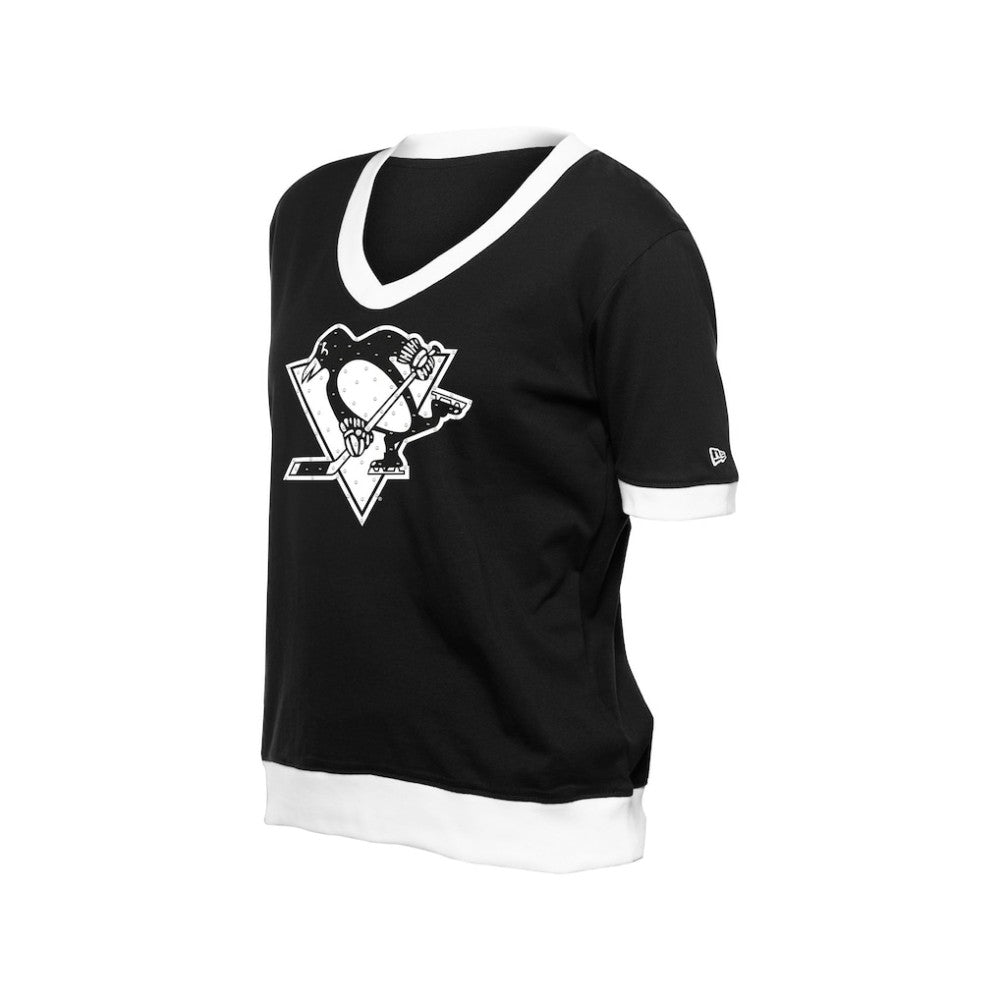 Pittsburgh Penguins New Era Women's Game Day Rhinestuds T-Shirt - Black T-shirts