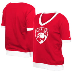 Florida Panthers New Era Women's Game Day Rhinestuds T-Shirt - Red T-shirts