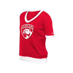 Florida Panthers New Era Women's Game Day Rhinestuds T-Shirt - Red T-shirts
