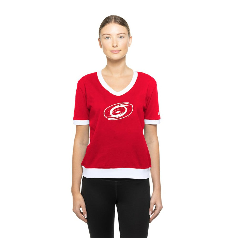 Carolina Hurricanes New Era Women's Game Day Rhinestuds T-Shirt - Red T-shirts