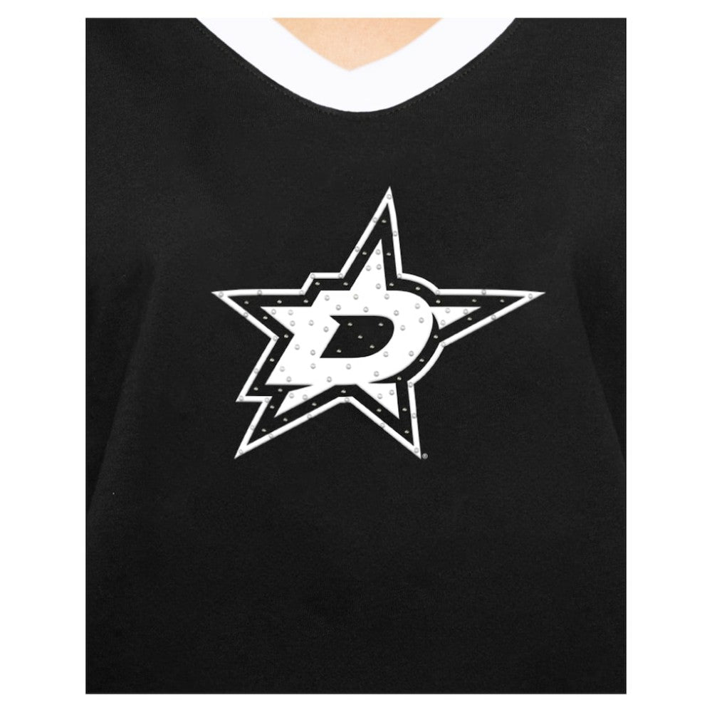 Dallas Stars New Era Women's Game Day Rhinestuds T-Shirt - Black T-shirts