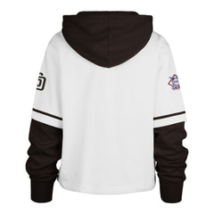San Diego Padres Women's Trifecta Shortstop Cropped Pullover Hoodie White