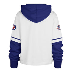 Chicago Cubs Women's Trifecta Shortstop Cropped Pullover Hoodie White
