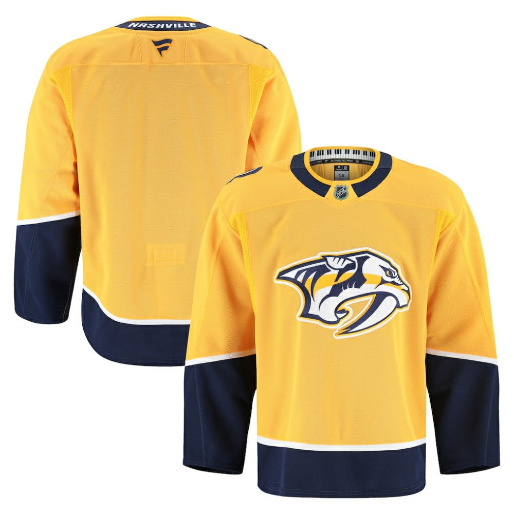 Nashville Predators Fanatics Home Authentic Pro Jersey - Yellow Jerseys