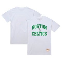 Boston Celtics Hardwood Classics Vintage Warm Up T-Shirt - White for sale