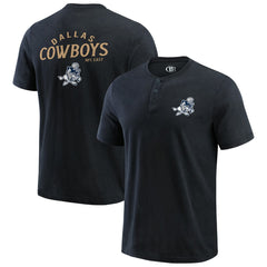 Dallas Cowboys Darius Rucker Collection Washed Henley T-Shirt - Black discount