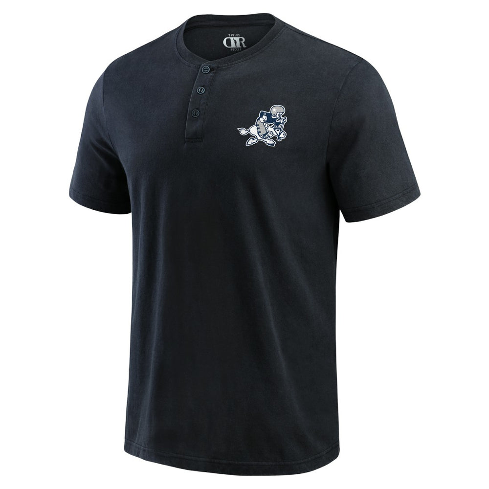 Dallas Cowboys Darius Rucker Collection Washed Henley T-Shirt - Black discount