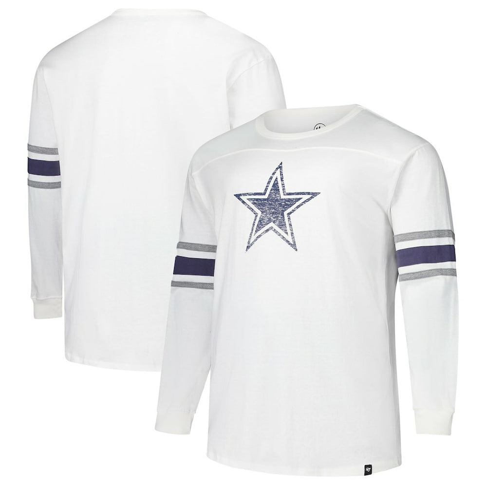 Dallas Cowboys '47 Big & Tall Premier Brex Long Sleeve T-Shirt - White cheap