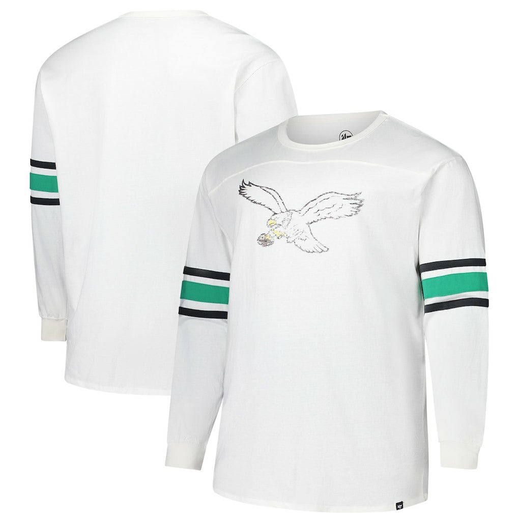 Philadelphia Eagles '47 Big & Tall Premier Brex Long Sleeve T-Shirt - White discount