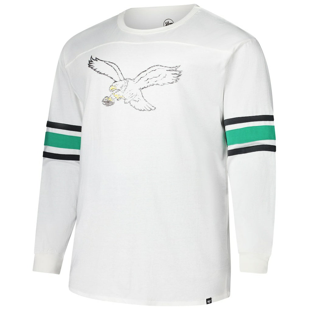 Philadelphia Eagles '47 Big & Tall Premier Brex Long Sleeve T-Shirt - White discount