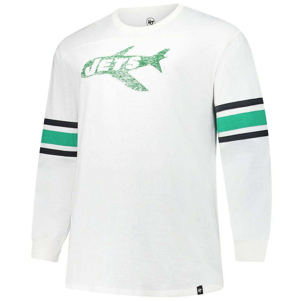 New York Jets '47 Big & Tall Premier Brex Long Sleeve T-Shirt - White on sale