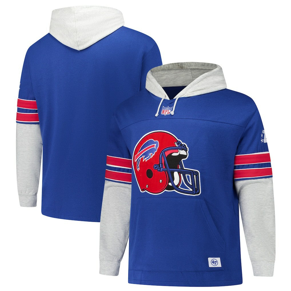 Buffalo Bills '47 Big & Tall Lacer Pullover Hoodie - Royal discount