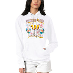 Washington Commanders G-III 4Her by Carl Banks Women's Flowers Team Logo Graphic Fleece Pullover Hoodie - White online
