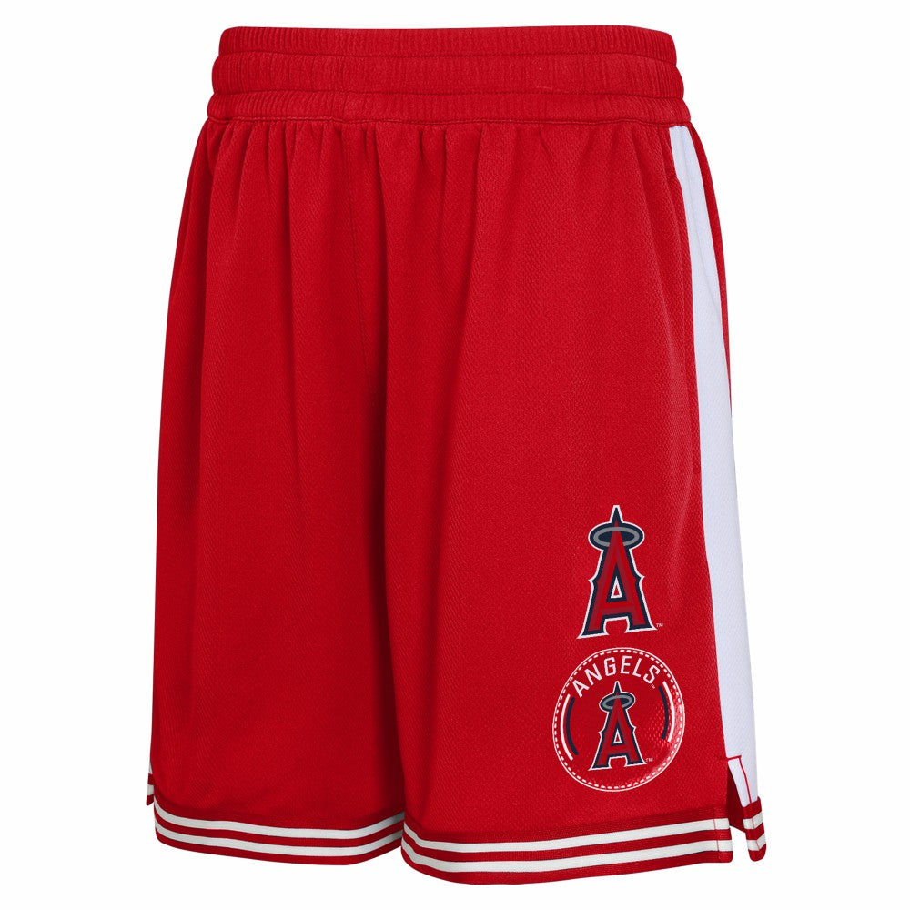 Los Angeles Angels Youth Infielder Shorts Red