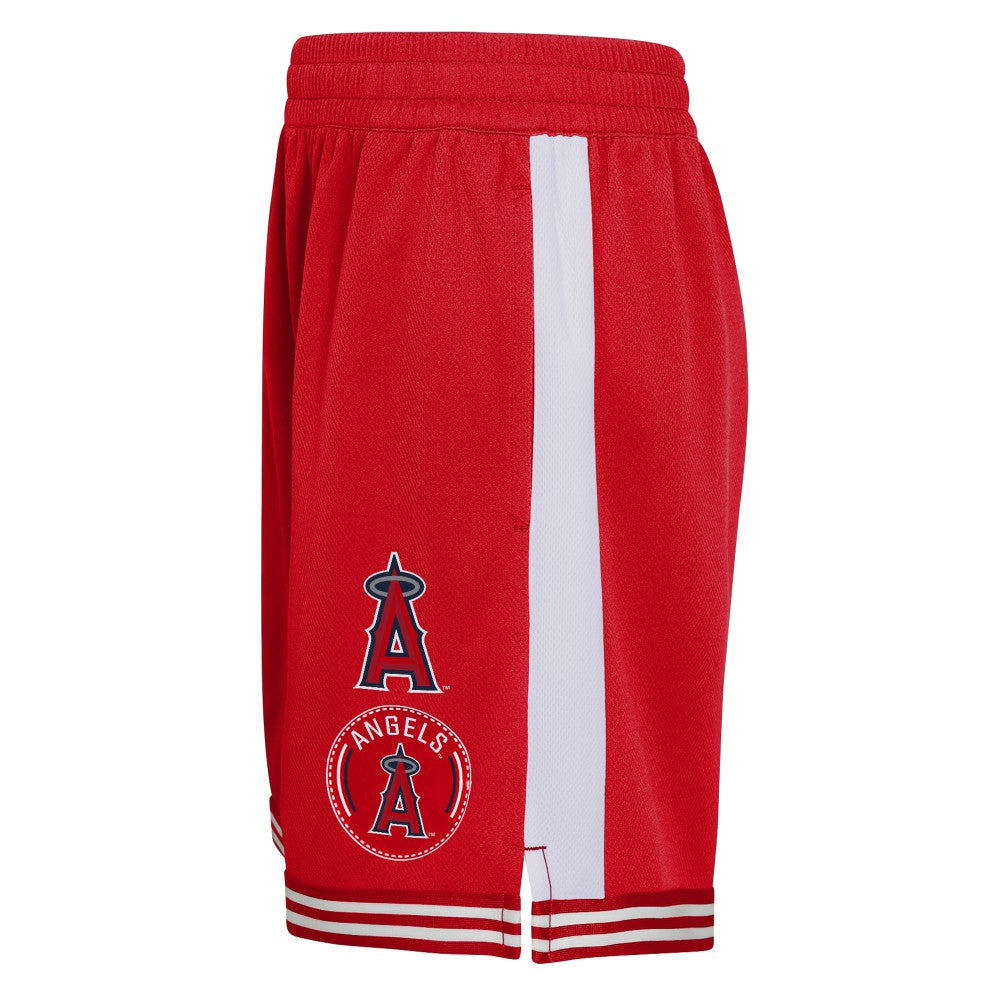 Los Angeles Angels Youth Infielder Shorts Red