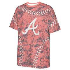 Atlanta Braves Youth Slide Score Bold T-Shirt Red
