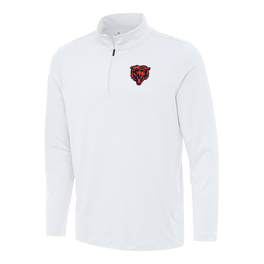 Chicago Bears Antigua Reprocess Quarter-Zip Top - White for sale