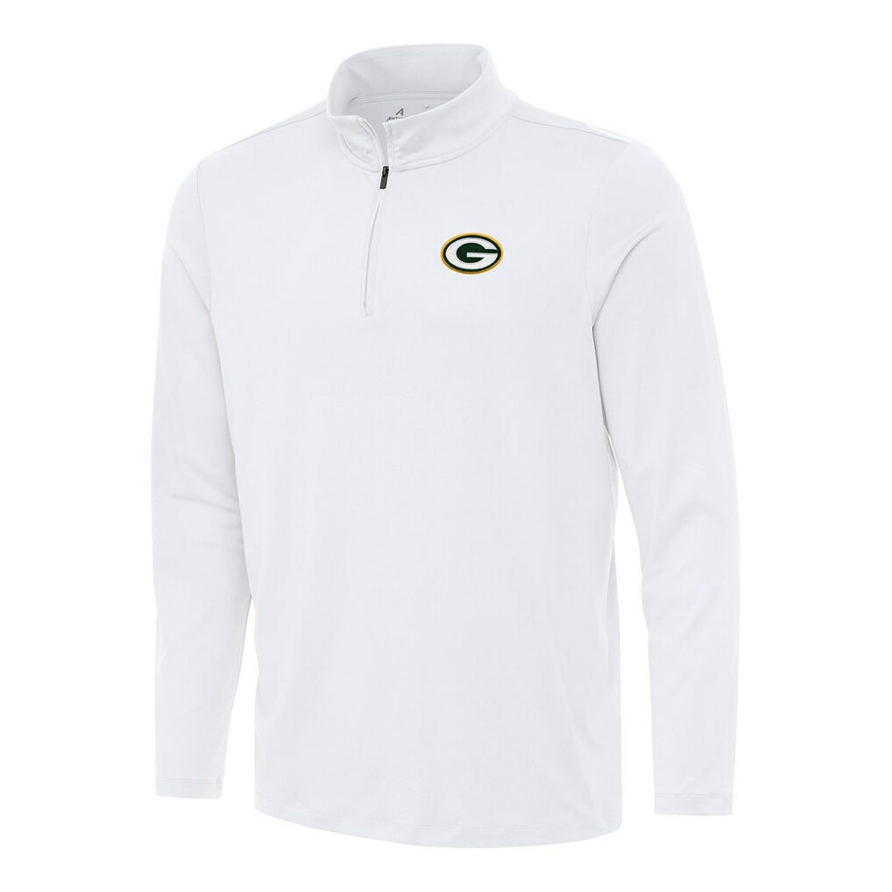 Green Bay Packers Antigua Reprocess Quarter-Zip Top - White for sale