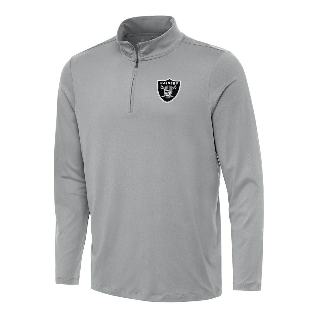 Las Vegas Raiders Antigua Reprocess Quarter-Zip Top - Gray sale