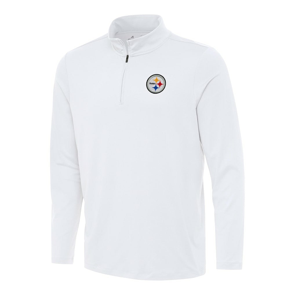 Pittsburgh Steelers Antigua Reprocess Quarter-Zip Top - White sale