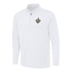 New Orleans Saints Antigua Reprocess Quarter-Zip Top - White outlet
