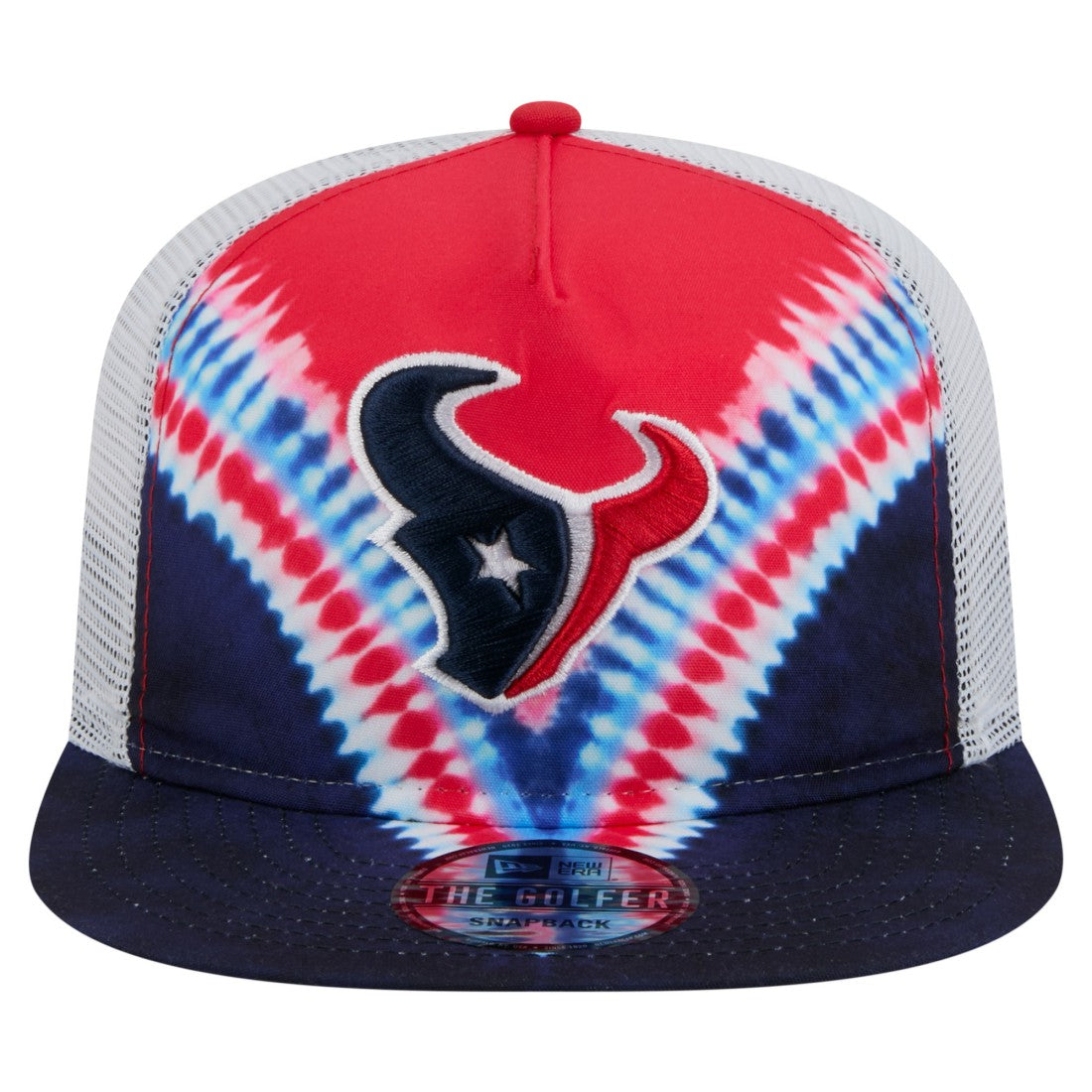 Houston Texans New Era Throwback Dye Golfer Snapback Hat - Red/Navy for sale