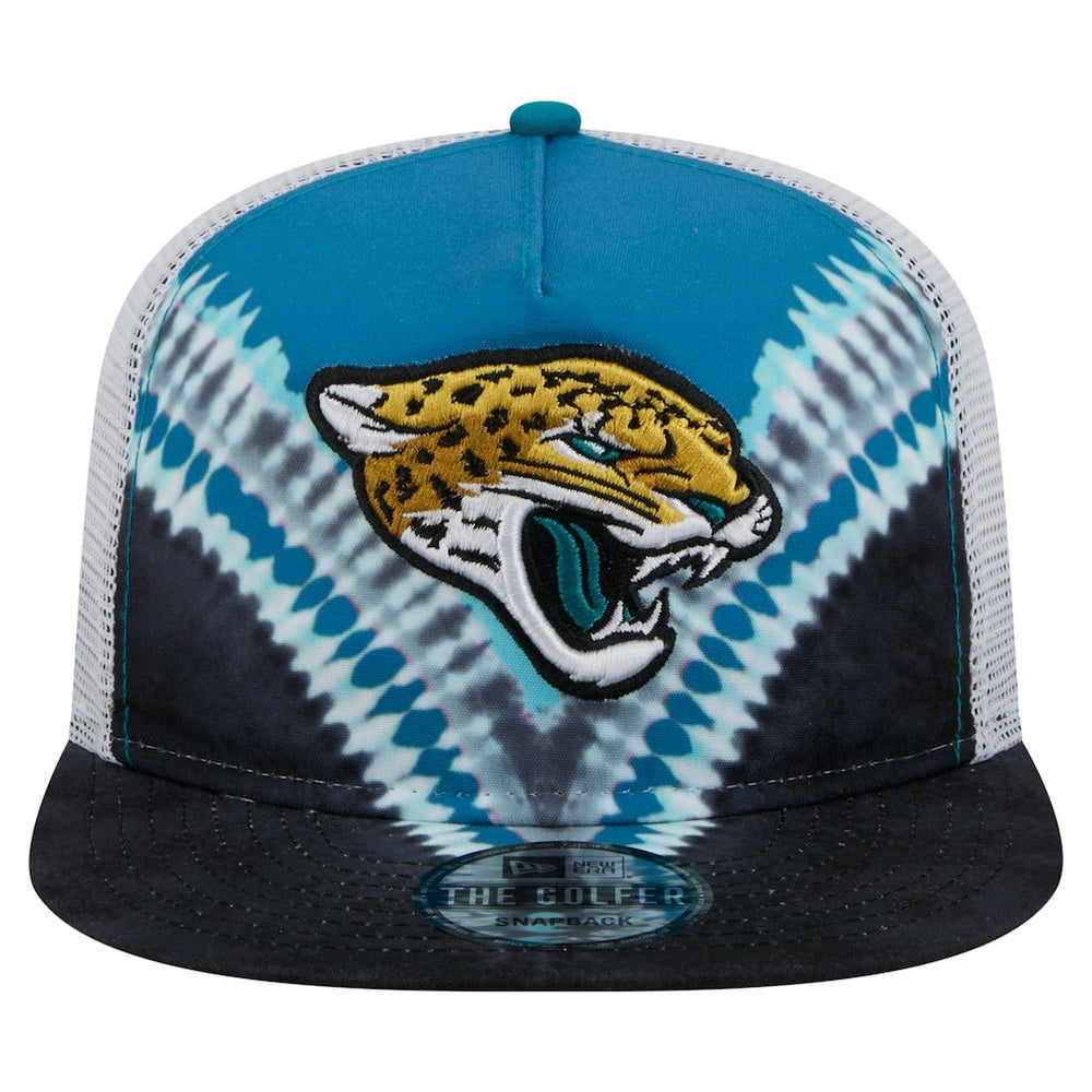 Jacksonville Jaguars New Era Throwback Dye Golfer Snapback Hat - Teal/Black sale