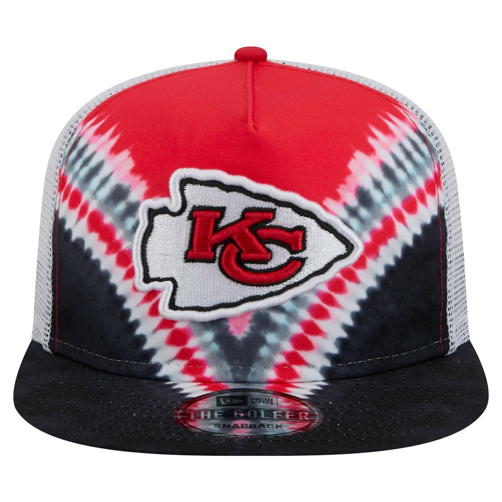 Kansas City Chiefs New Era Throwback Dye Golfer Snapback Hat - Red/Black sale