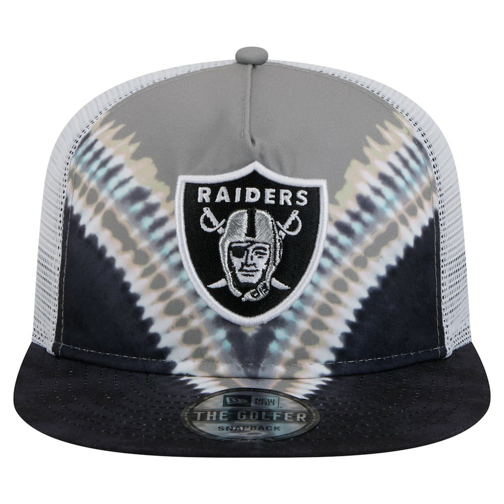 Las Vegas Raiders New Era Throwback Dye Golfer Snapback Hat - Gray/Black discount