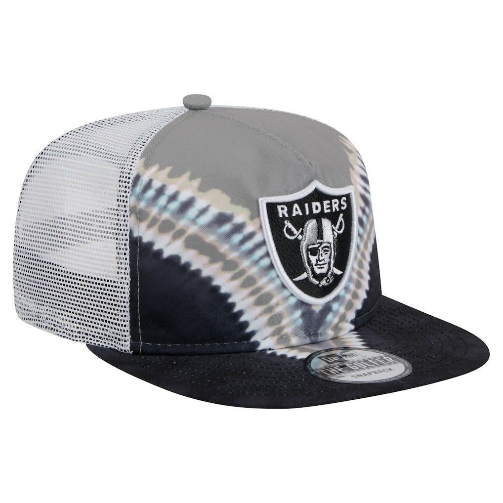 Las Vegas Raiders New Era Throwback Dye Golfer Snapback Hat - Gray/Black discount