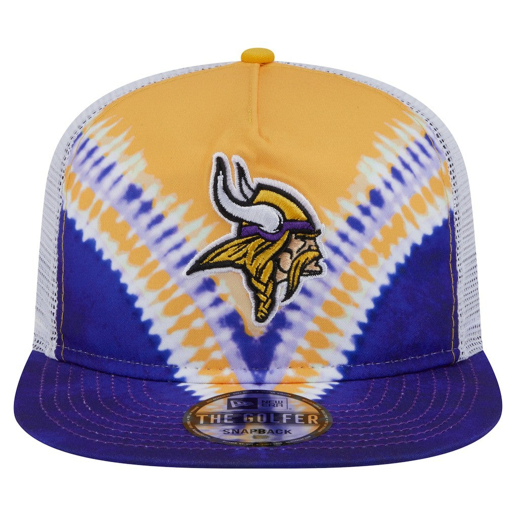 Minnesota Vikings New Era Throwback Dye Golfer Snapback Hat - Gold/Purple online