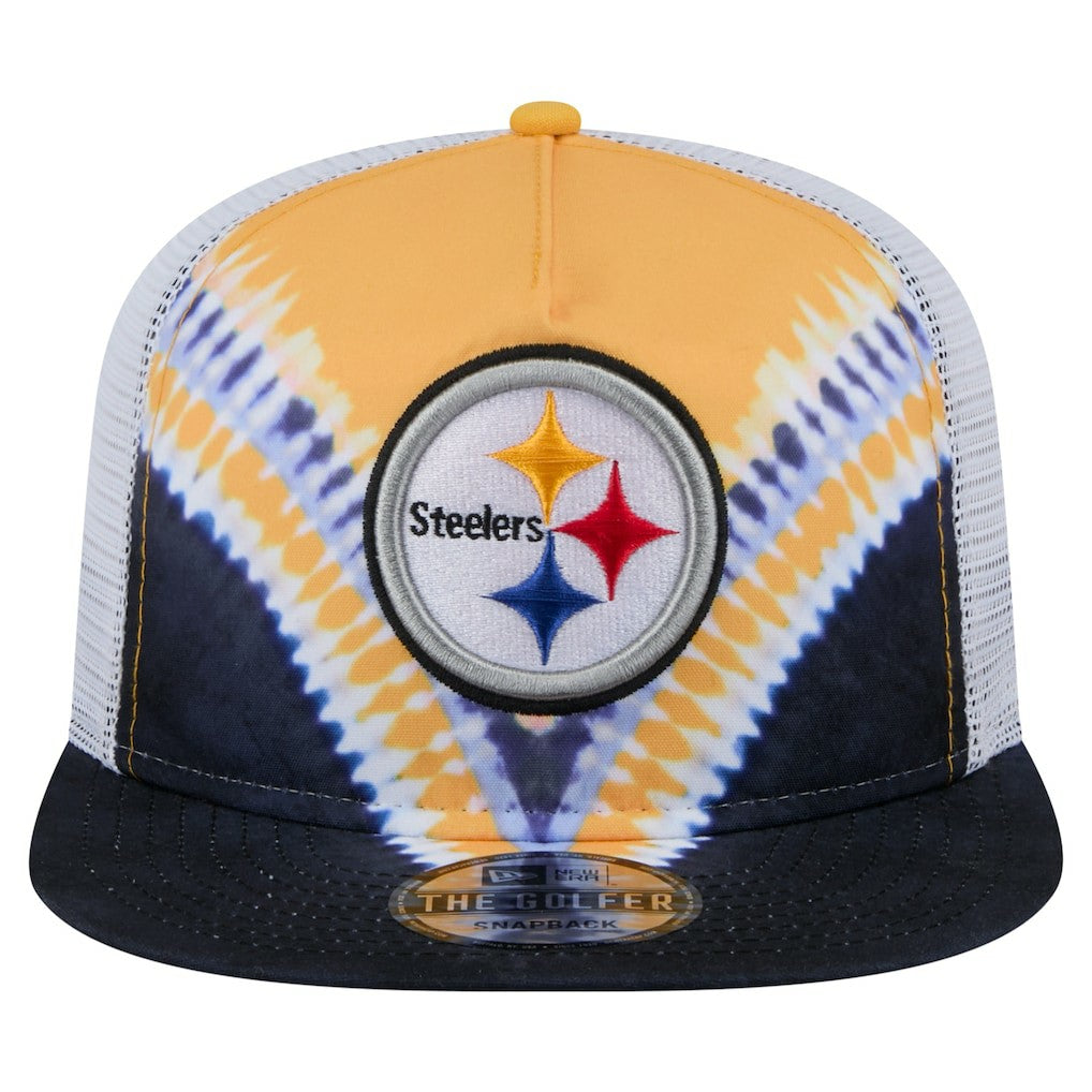 Pittsburgh Steelers New Era Throwback Dye Golfer Snapback Hat - Gold/Black online