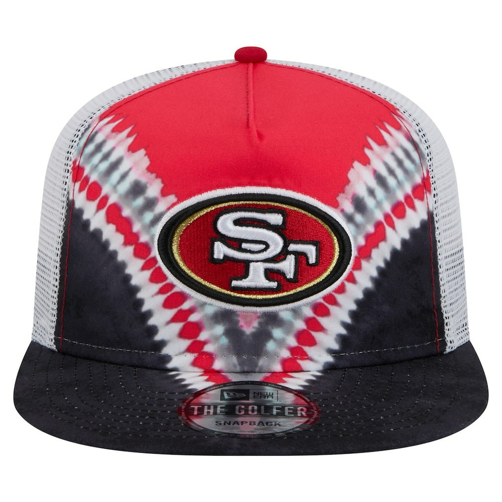 San Francisco 49ers New Era Throwback Dye Golfer Snapback Hat - Scarlet/Black discount