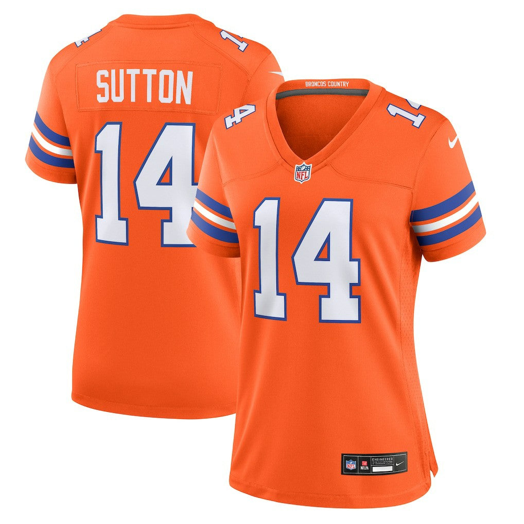 Courtland Sutton Denver Broncos Women's Mile High Collection 1977 Throwback Player Game Jersey - Orange online