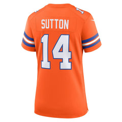 Courtland Sutton Denver Broncos Women's Mile High Collection 1977 Throwback Player Game Jersey - Orange online