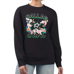 Dallas Stars G-III 4Her by Carl Banks Women's Flower Logo Pullover Sweatshirt - Black Sweatshirts