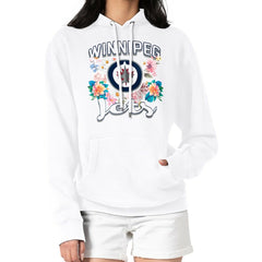 Winnipeg Jets G-III 4Her by Carl Banks Women's Flower Logo Pullover Hoodie - White Hoodies