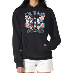 Colorado Avalanche G-III 4Her by Carl Banks Women's Flower Logo Pullover Hoodie - Black Hoodies