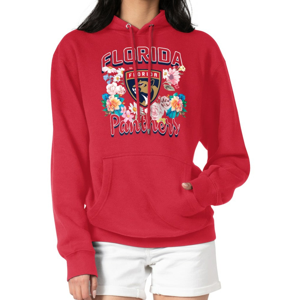 Florida Panthers G-III 4Her by Carl Banks Women's Flower Logo Pullover Hoodie - Red Hoodies