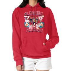 Florida Panthers G-III 4Her by Carl Banks Women's Flower Logo Pullover Hoodie - Red Hoodies