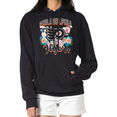 Philadelphia Flyers G-III 4Her by Carl Banks Women's Flower Logo Pullover Hoodie - Black Hoodies