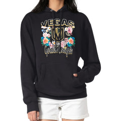 Vegas Golden Knights G-III 4Her by Carl Banks Women's Flower Logo Pullover Hoodie - Black Hoodies