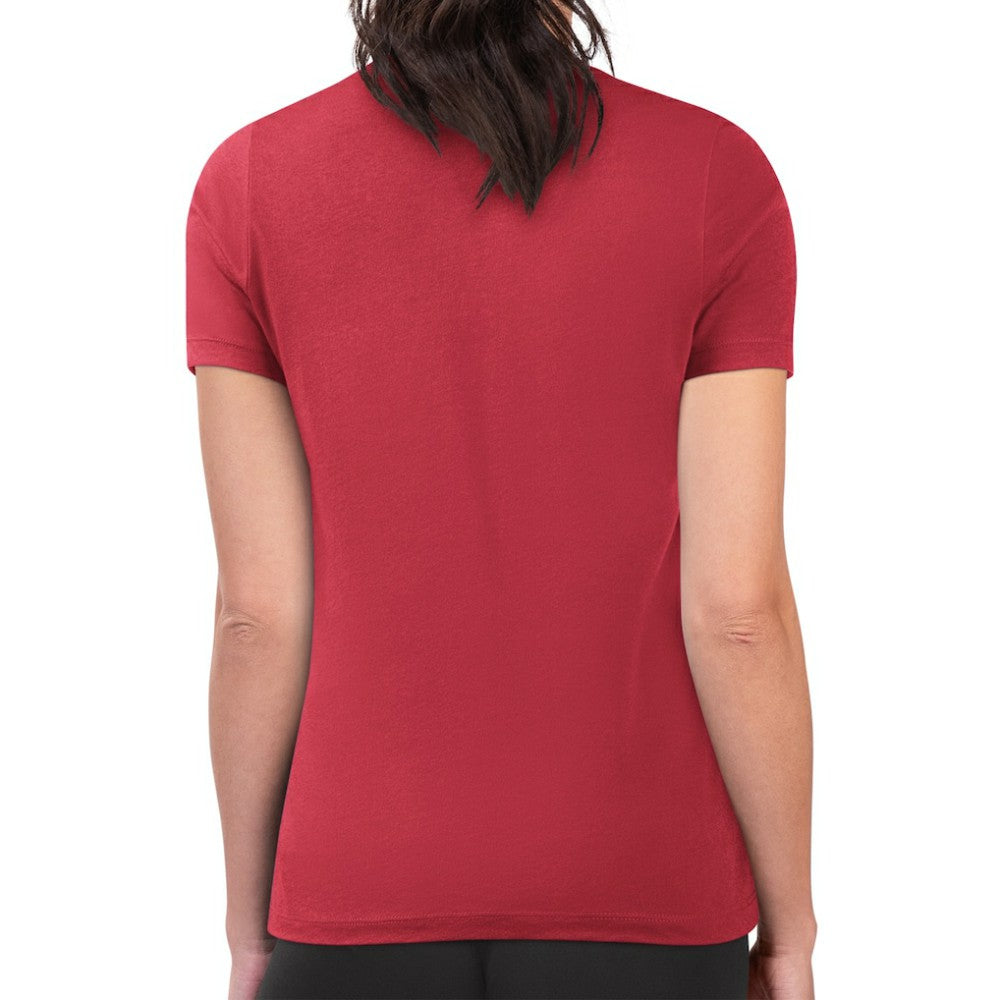 New Jersey Devils G-III 4Her by Carl Banks Women's Super-Slim Fit Lightweight Flower Logo T-Shirt - Red T-shirts