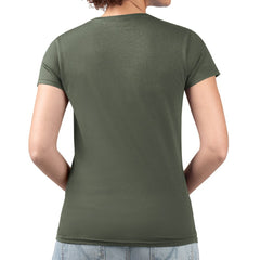 Dallas Stars G-III 4Her by Carl Banks Women's Super-Slim Fit Lightweight Flower Logo V-Neck T-Shirt - Green T-shirts