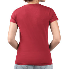 Chicago Blackhawks G-III 4Her by Carl Banks Women's Super-Slim Fit Lightweight Flower Logo V-Neck T-Shirt - Red T-shirts