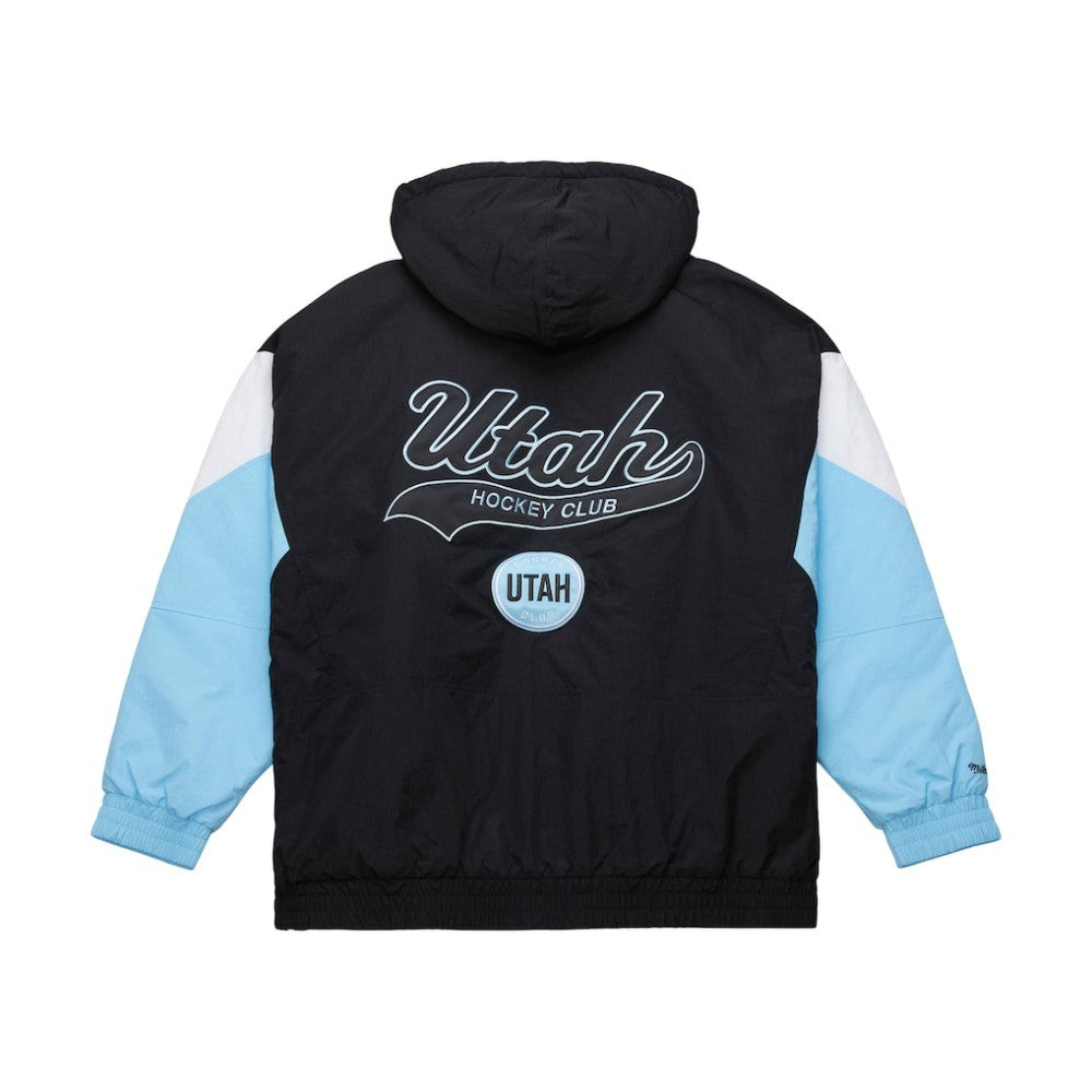 Utah Hockey Club Mitchell & Ness Retro Anorak Half-Zip Jacket - Black Jackets